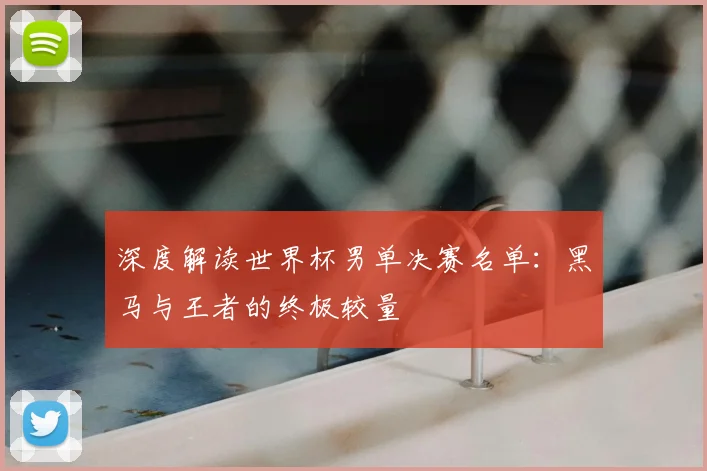 深度解读世界杯男单决赛名单：黑马与王者的终极较量